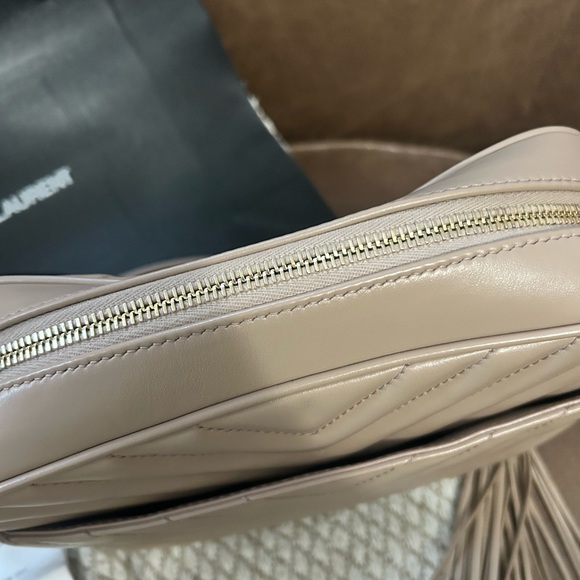 Saint Laurent Quilted Camera Bag in Beige Taupe with Gold Hardware - Picture 5 of 6